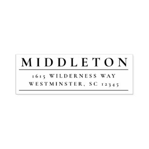 Classic name return address self-inking stamp