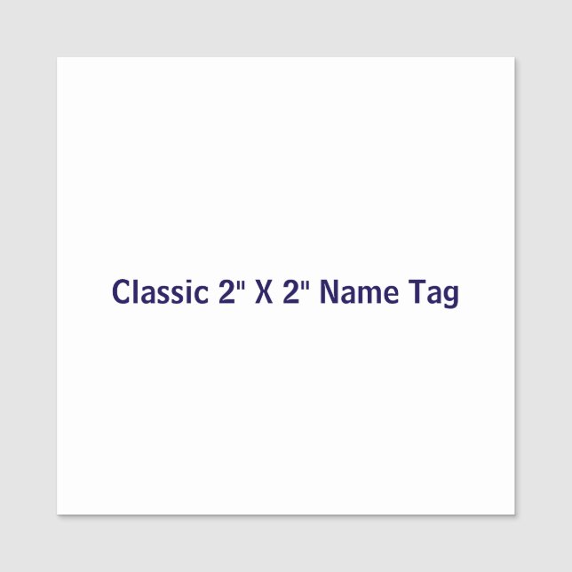 Classic Name Tag (Front)