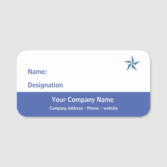 Classic Name Tag Badge (Front)