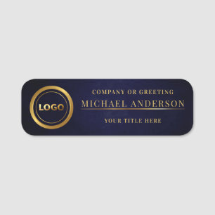 Classic Name Tag Gold Logo Professional Employee