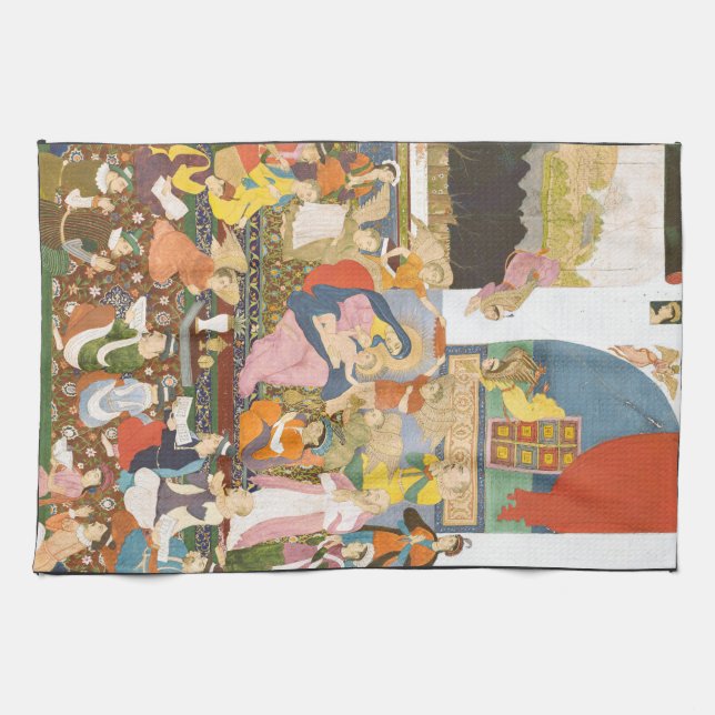 Classic Nativity Scene – Sacred Heritage Fine Art Tea Towel (Horizontal)