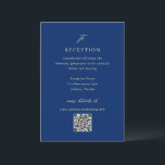 Classic Navy and Cream Elegant QR Code Wedding Enclosure Card<br><div class="desc">This design is part of a classic navy and cream wedding invitation suite featuring a simple yet elegant style. This timeless aesthetic is perfect for couples planning a formal, traditional, or black-tie wedding. The deep navy paired with cream gives this design a sophisticated, romantic feel that is great for a...</div>