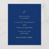 Classic Navy and Cream Wedding Save the Date