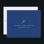 Classic Navy and Cream Wedding Thank You Card<br><div class="desc">This design is part of a classic navy and cream wedding invitation suite featuring a simple yet elegant style. This timeless aesthetic is perfect for couples planning a formal, traditional, or black-tie wedding. The deep navy paired with cream gives this design a sophisticated, romantic feel that is great for a...</div>