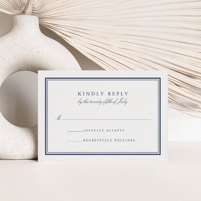 Classic Navy and White RSVP (Creator Uploaded)