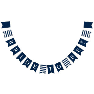 Classic Navy Bachelorette Party Banner Flags