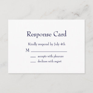 Classic Navy Bar Mitzvah RSVP