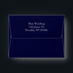Classic Navy Bar Mitzvah Thank You Card Envelope<br><div class="desc">This is the coordinating envelope for the Classic Navy Bar Mitzvah Thank You Card in the note card size. It is a simple and classic solid navy blue, with the return address written in white on the back, making it an easy choice for a wedding, birthday, corporate or holiday note...</div>