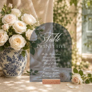 Classic Navy Blue Alphabetical Table Number Sign