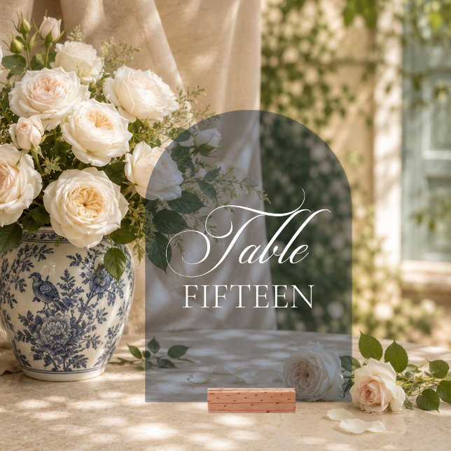 Classic Navy Blue Alphabetical Table Number Sign (Creator Uploaded)