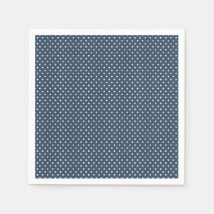 Classic Navy Blue and White Polka Dot Napkins
