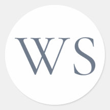 Classic Navy Blue Bar Monogram Envelope Seal