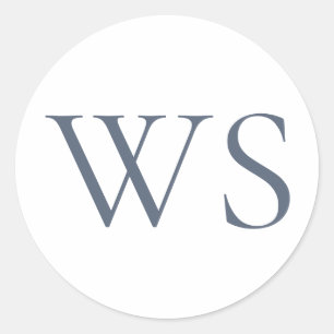 Classic Navy Blue Bar Monogram Envelope Seal
