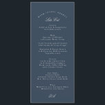 Classic Navy Blue Calligraphy Formal Wedding Menu<br><div class="desc">This Design is part of a collection;
Please get in touch with me if you need help finding matching designs or products;
Also available in alternate colours</div>