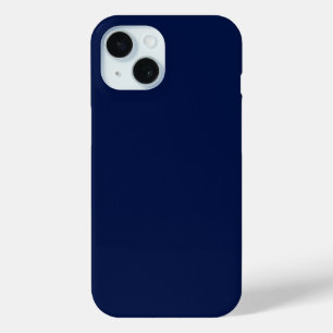 Classic Navy Blue Customizable iPhone 15 Case