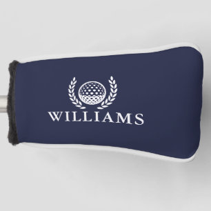 Classic Navy Blue Personalised Name Monogram Golf Head Cover