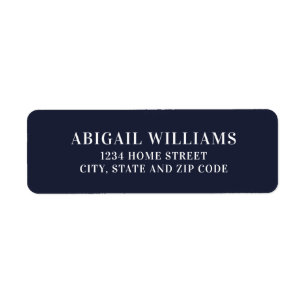 Classic Navy Blue Return Address