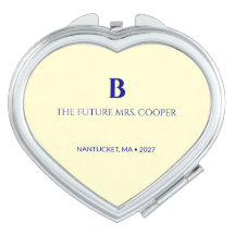 Classic Navy Blue Script Monogram