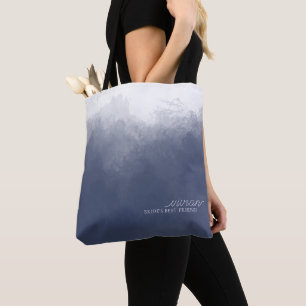 Classic Navy Blue Smoke Wedding Gifts Tote Bag