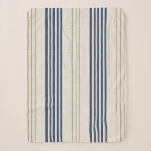 Classic Navy Blue Ticking Stripe Pattern