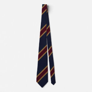 classic navy, burgundy and gold striped tie