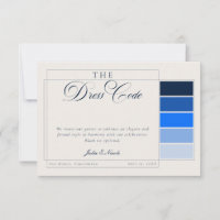 Classic Navy Ivory Calligraphy Formal Dress Code