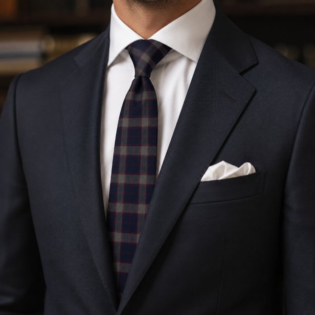 Classic Navy Plaid  Tie (Creator Uploaded)