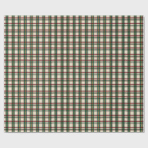 Classic Neutral Christmas Tartan Plaid Wrapping Paper