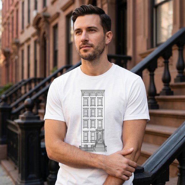 Classic New York Stoop Apartment Drawing  T-Shirt (Creator Uploaded)