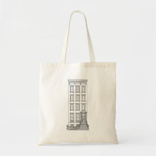 Classic New York Stoop Apartment Drawing  Tote Bag