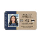 Classic Notary Signing Agent Photo Navy Gold