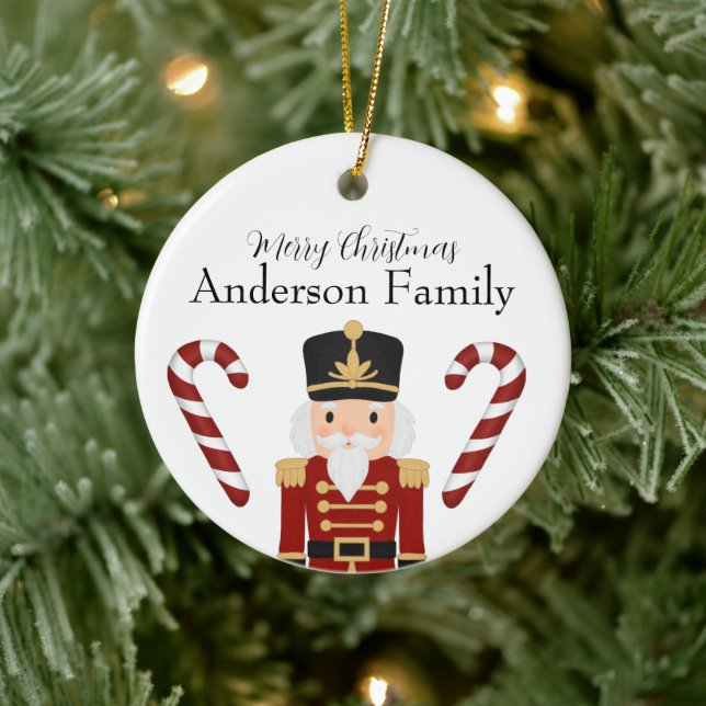 Classic Nutcracker Christmas Ceramic Ornament (Tree)