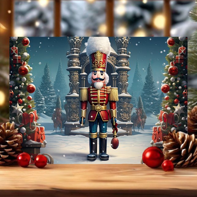 Classic Nutcracker Soldier Christmas Holiday Card (Creator Uploaded)