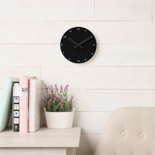 Classic Obsidian Black Round Acrylic Wall Clock