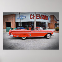 Classic Old Car Vintage Impala Red