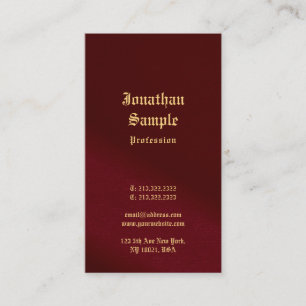 Classic Old English Gold Text Font Nostalgic Business Card