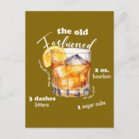 Classic Old Fashioned Recipe Cocktail Art