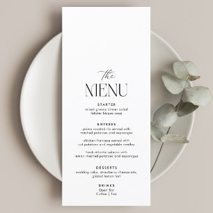 Classic Old Money Wedding Menu
