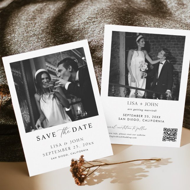 Classic Old Money Wedding Save the Date Photo  Invitation (Creator Uploaded)