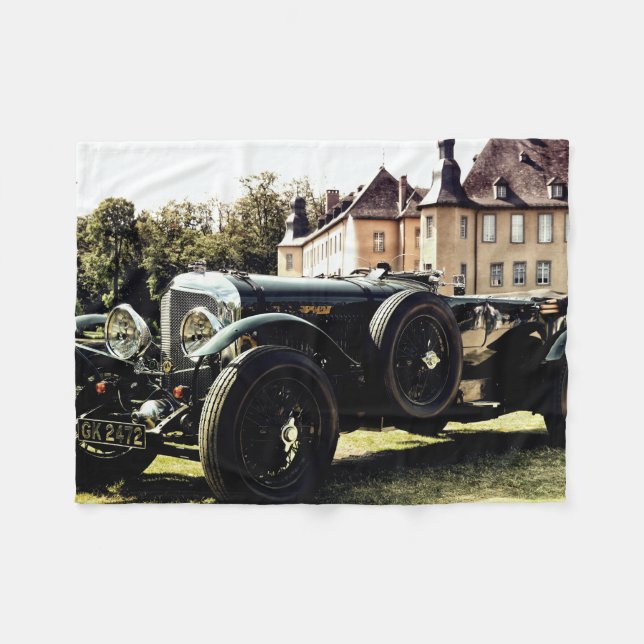 Classic Old Time Car Fleece Blanket (Front (Horizontal))