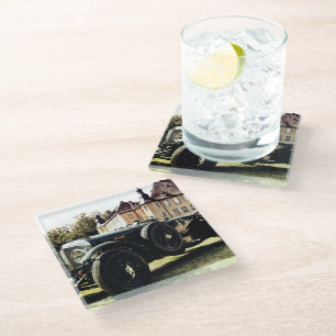 Classic Old Time Car Glass Coaster