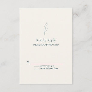 Classic Olive Branch Wedding RSVP Card