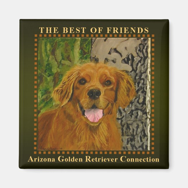 Classic Olive Golden Retriever Magnet (Front)