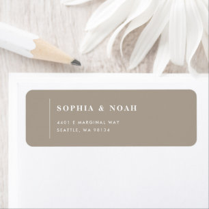 Classic Olive Grey Minimal Wedding Return Address 