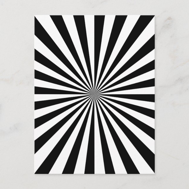 Classic Optical Burst Spinning Wheel Design Postcard (Front)