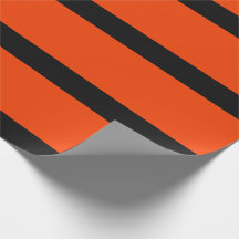 Classic Orange and Black Pencil Stripes Halloween