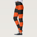 Classic Orange and Black Wide Stripes Leggings<br><div class="desc">Black and orange wide stripes for a classic and chic style. Perfect for those looking for fashion with classic Halloween charm.</div>