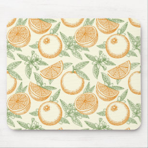Classic Orange Fruit Pattern Mouse Pad