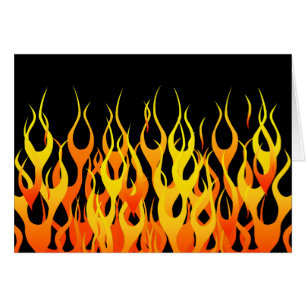 Classic Orange Racing Flames on Fire