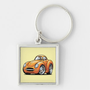 Classic Orange Toon Car Key Ring